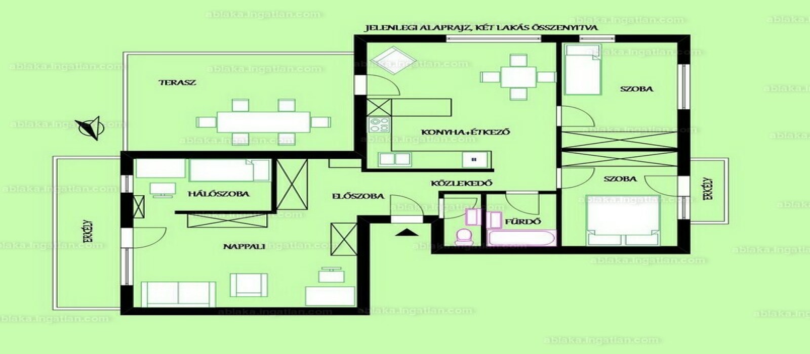 Hungary, 2 Bedrooms Bedrooms, ,Apartment,For sale,1357